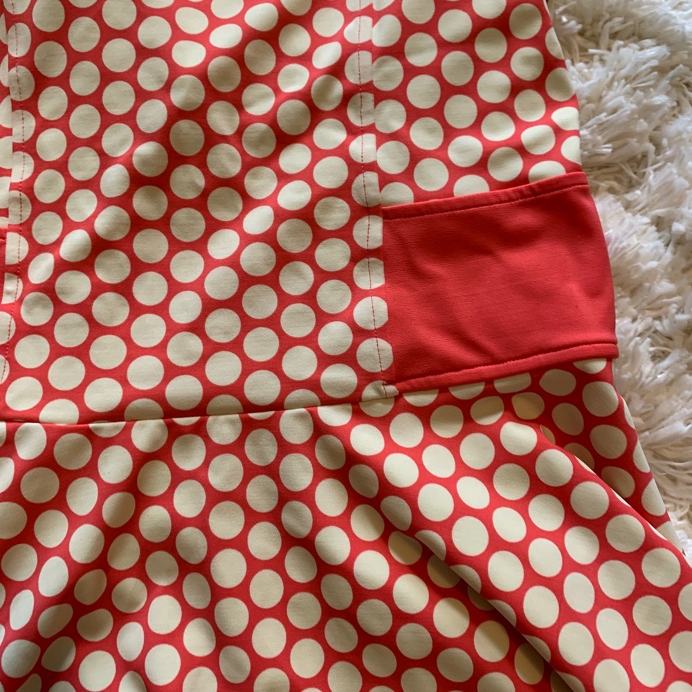 Lime Ricki polka dot retro 70s modest tankini top - Picture 4 of 6
